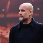 Pep Guardiola during the match against Nottingham Forest